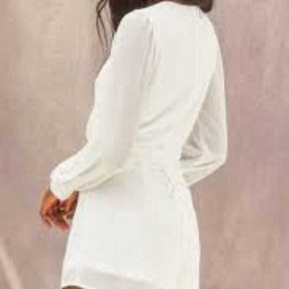 White Long Sleeve Romper - Picture 3 of 5